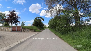 Prodej stavebního pozemku 946 m2, obec Chmelná, okres Benešov