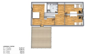 Prodej novostavby RD 5+kk, 190 m2 s pozemkem 802 v obci Velká Lečice