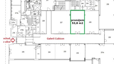 Obchodní prostor 53,8 m2 v Galerii Cubicon