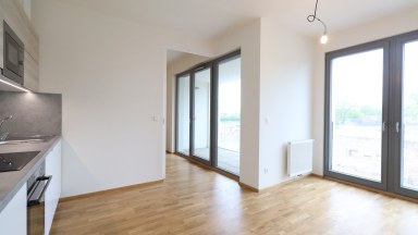 Pronájem bytu 2+kk/B, 46 m2 + 5 m2 balkon, ulice Breitfeldova, Praha 8 – Karlín.