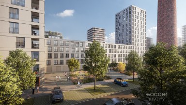 Prodej bytu 2+kk s terasou v novém projektu Nová papírna v Plzni. 