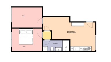 Pronájem bytu 3+kk, 54 m2, Praha 6 - Břevnov, ul. Nad Motolskou nemocnicí.