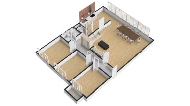 Pronájem krásného bytu 4+kk/B/PS,107 m2, Praha  5 - Smíchov, ul. Ostrovského.