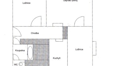 Příjemný byt se zahrádkou v Dobrovici u Mladé Boleslavi.