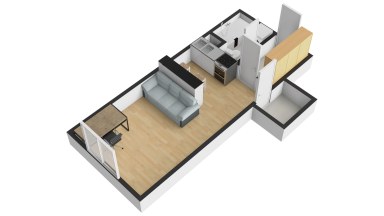 Pronájem hezkého bytu 1+kk, 29 m2, Praha 4 - Modřany, ul. Petržílova.