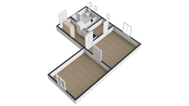 Pronájem bytu 2+kk, 45m2, Praha 5 - Smíchov, ul. Grafická.