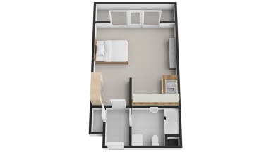 Pronájem bytu 1+kk 38 m2/PS/S, ul. Randova, Praha 5 - Smíchov.