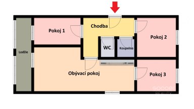 Pronájem bytu 4+kk/L/komora, 65 m² + lodžie 7 m², Praha 4 – Krč, Horáčkova ulice.