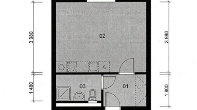 Pronájem bytu 1+kk/S/VPS, 30m2, Praha  - Uhříněves, Karla Zicha