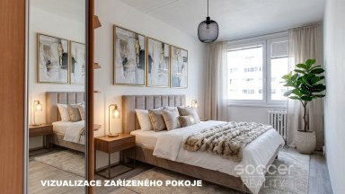 Pronájem bytu 3+1 (77 m²) s lodžií (6 m²) a parkem ve vnitrobloku – ul. Přecechtělova, Praha 13