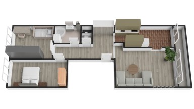 Pronájem bytu 3+1 (77 m²) s lodžií (6 m²) a parkem ve vnitrobloku – ul. Přecechtělova, Praha 13